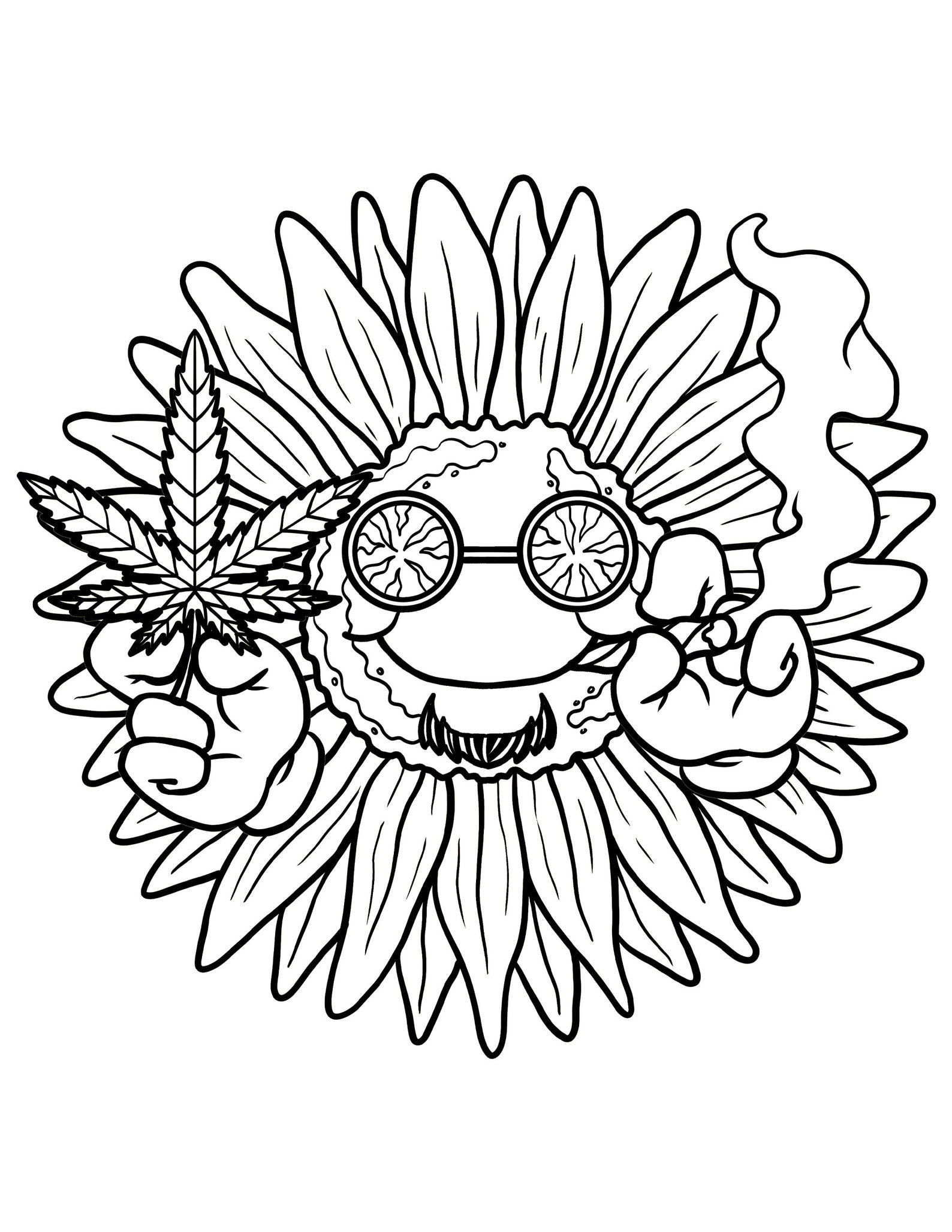 Printable Weed Sunflower / Sunshine Weed Cannabis / Digital - Etsy