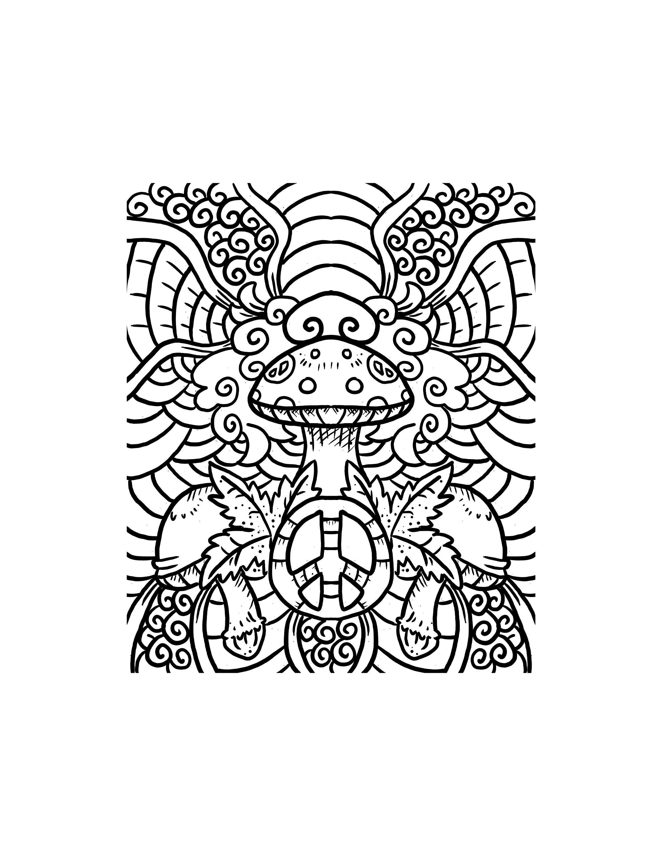 Psychedelic Coloring Book: Trippy Coloring Pages for Adult Stoner, Hippy  and Pot