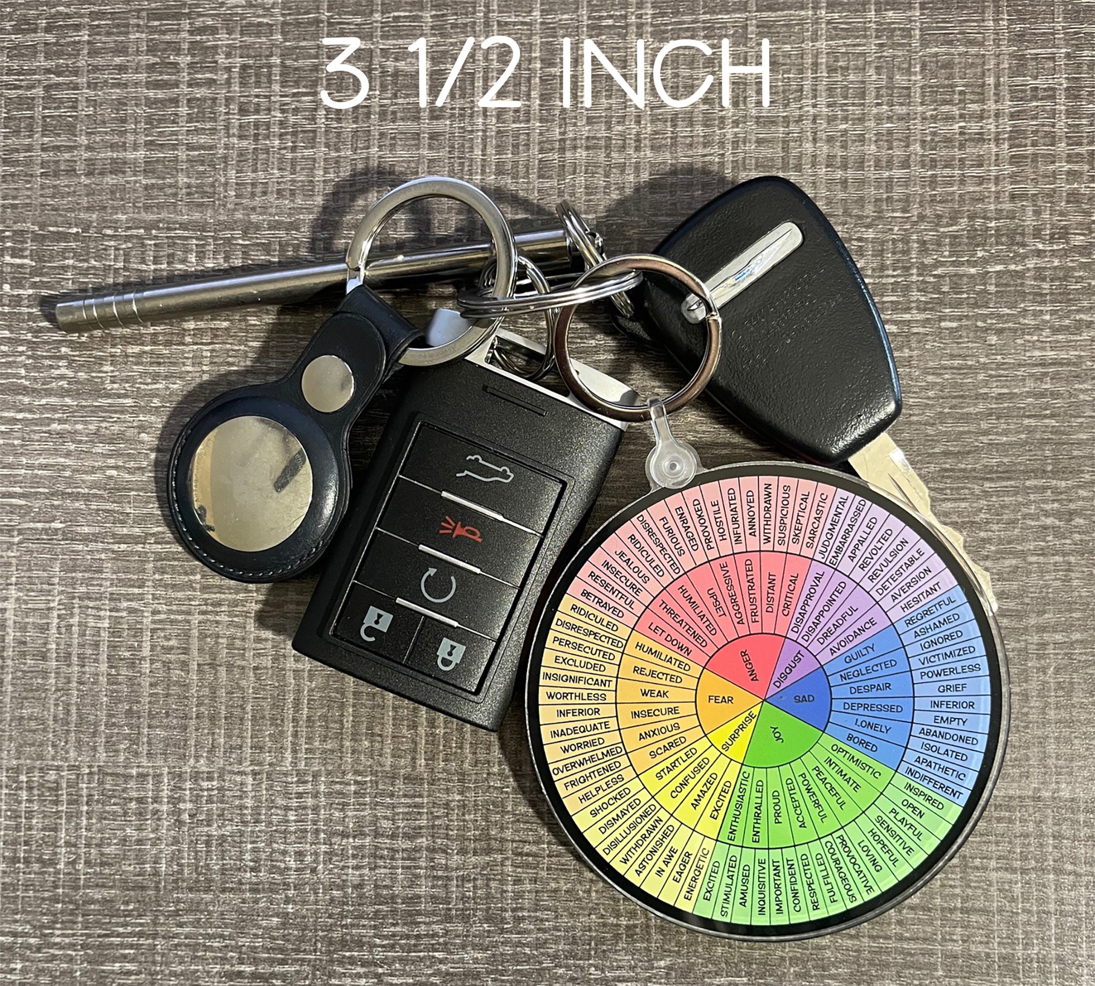 Feelings Wheel Keychain 2 1/2