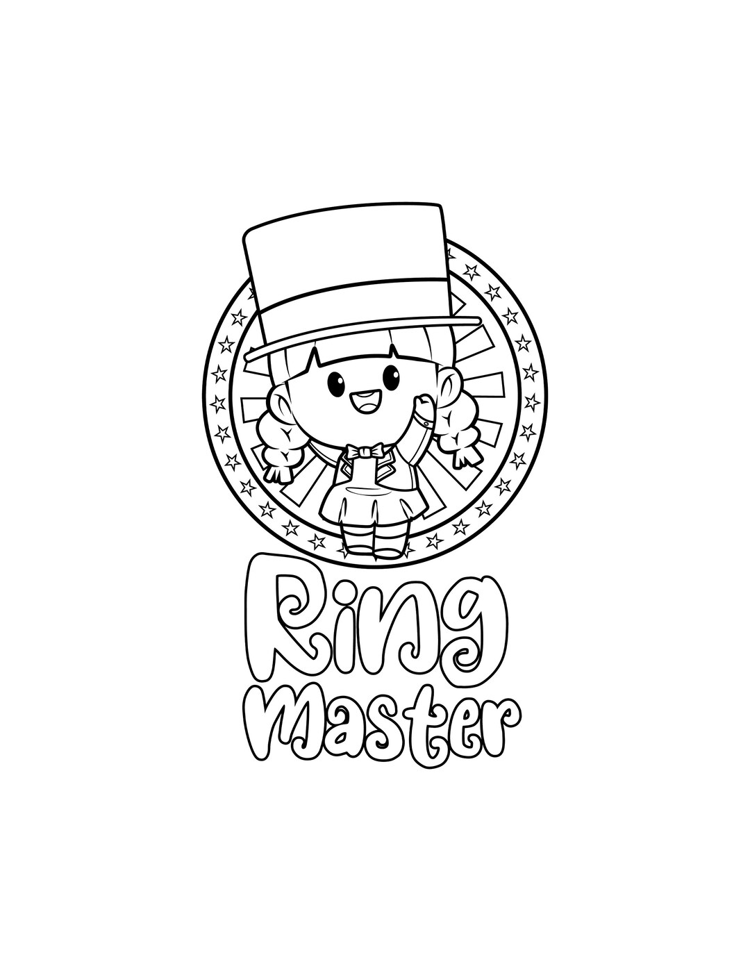 Printable Ringmaster / Digital Download / Circus Coloring Page Etsy