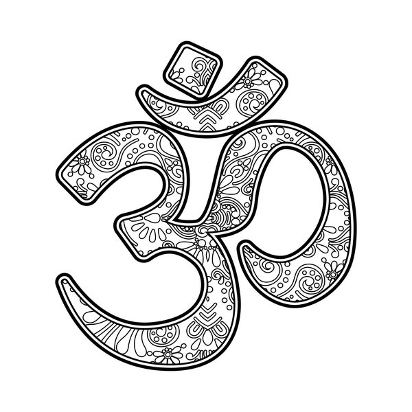 Om Namaste Printable / Digital Download / Om Symbol Namaste Coloring Page