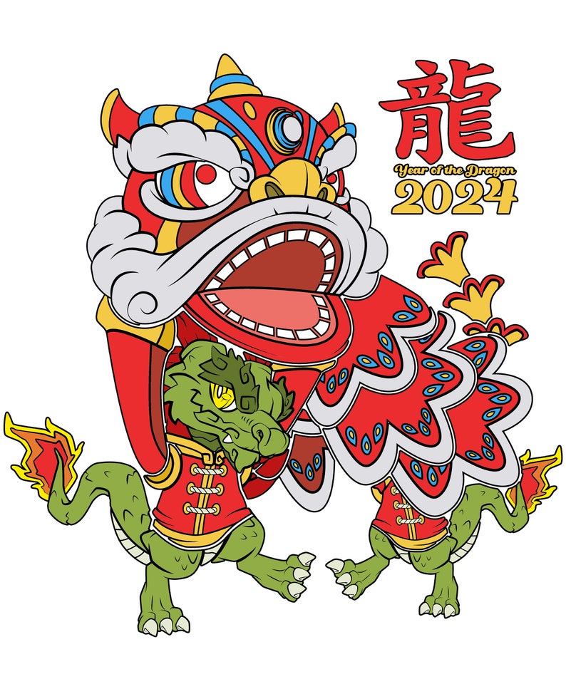 Year of the Dragon Printable Coloring / Chinese New Year Downloadable