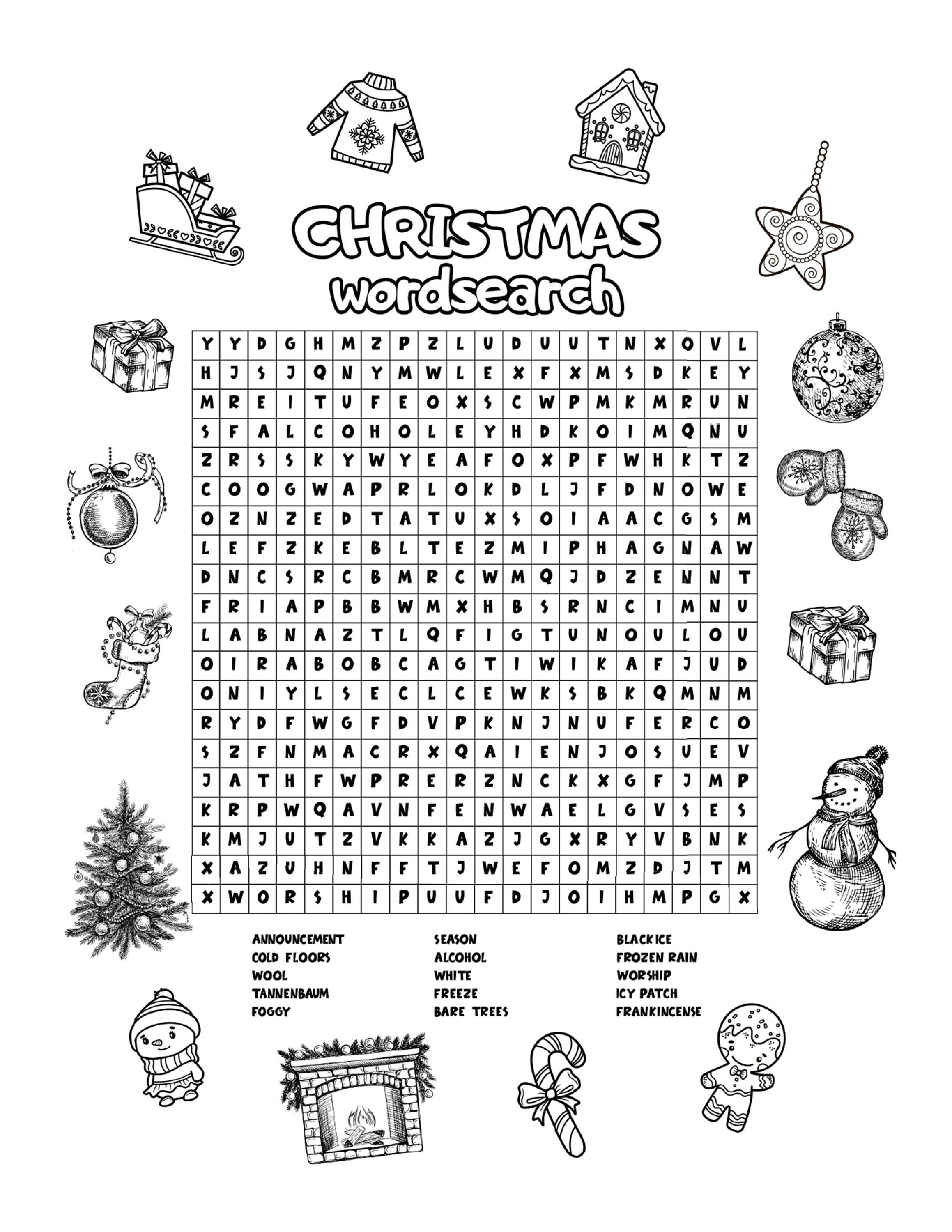 Christmas Word Search Puzzle Book for Adults / 30 Word Search - Etsy