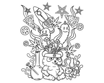 $2/mo - Finance Psychedelic Coloring Book: Trippy Coloring Pages for Adult  Stoner, Hippy and Pothead