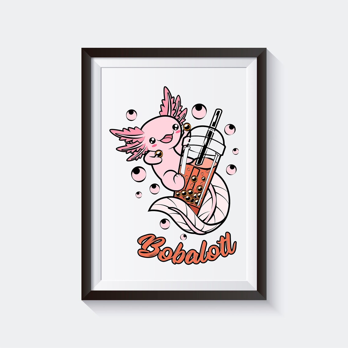 Cute Axolotl Coloring Pages / Axolotl Yinyang / Bobalotl / - Etsy