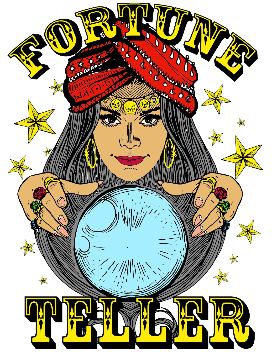 Fortune Teller Printable Digital Download Halloween Magic Etsy