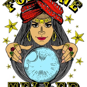 Fortune Teller Printable / Digital Download / Halloween Magic Adult ...