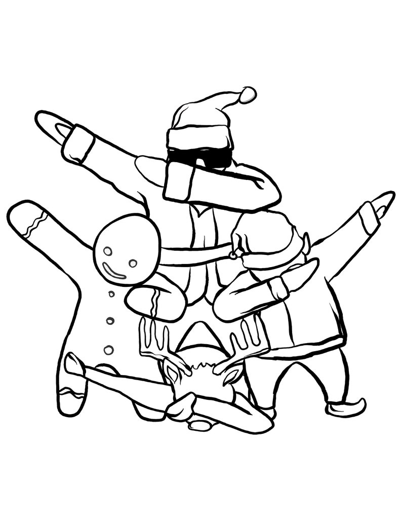 Printable Christmas Dab / Funny Dabbing Xmas / Digital Download / Funny ...