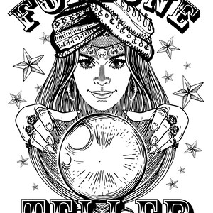 Fortune Teller Printable / Digital Download / Halloween Magic Adult ...