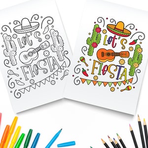 Cinco De Mayo Printable Coloring / Cinco De Mayo Adult Coloring / Cinco De Mayo Coloring Page / Coloring Sheets