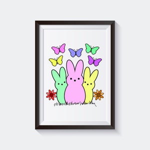 Easter Coloring Pages Printable / Easter Bunny / Digital Download / Peeps Coloring Page / Easter Activities / Easter Coloring Book image 4