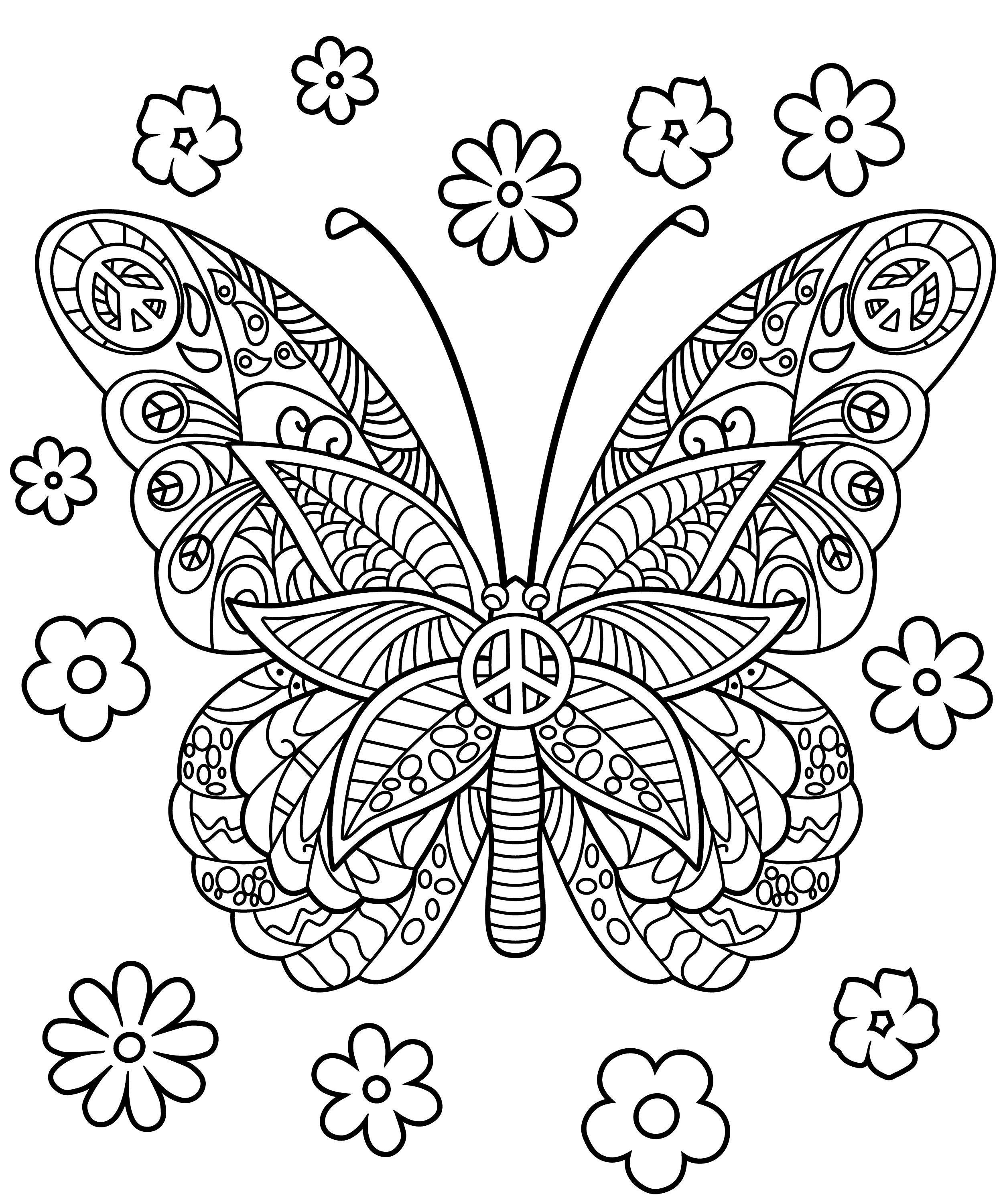 Papillons Spiroglyphics Coloring Book: 40 Spiral Coloring Pages Of  Beautiful Butterflies For Coloring And Having Fun | Gifts For Kids,  Children And