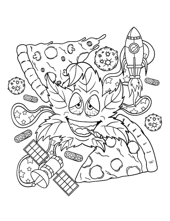 Stoner Coloring Book: Trippy Coloring Book For Adults, Weed