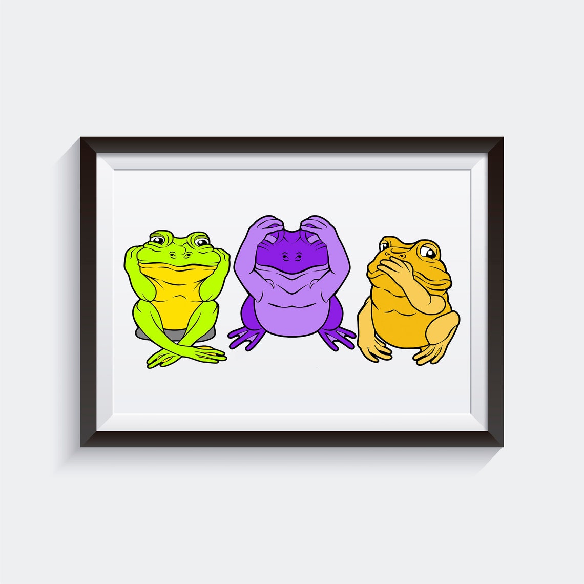 See Hear Speak No Evil Frogs Printable / Digital Download / - Etsy