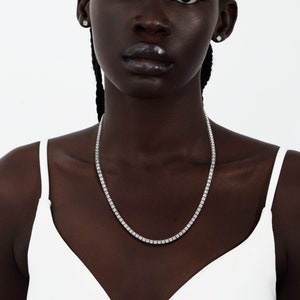 15 CT Diamond Tennis Necklace, 14k White Solid Gold, Social Value Fine Jewelry, 14K Gold Genuine Natural Beautiful White Diamonds