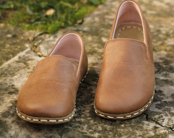 Barefoot Shoes Men | Brown Loafers Men | Earthing Shoes Men | Matte Brown