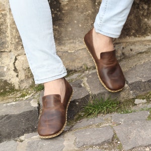 Earth Shoe | Grounding Shoe | Grounded Shoe Men | Barefoot Shoes Men | Earthing Shoes Men | Crazy Classic Brown