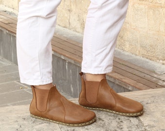 Women Chelsea Boots | Women Barefoot Boots | Wide Toe Box Chelsea | Coffee Clour Boots | Matte Brown