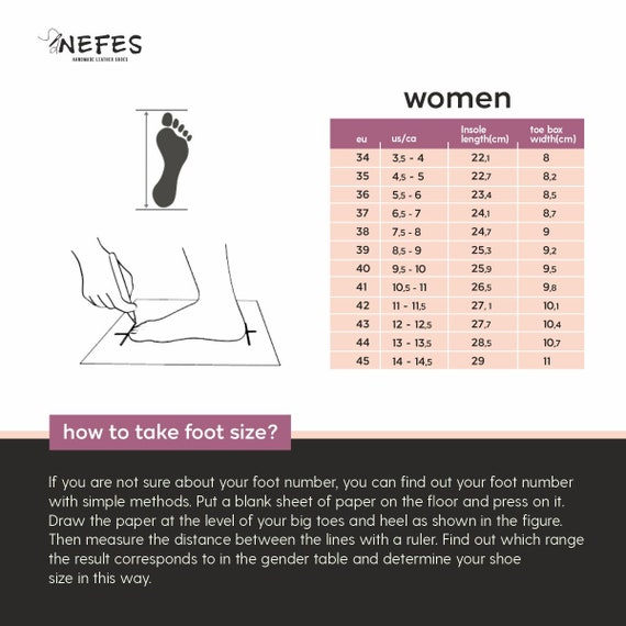 Earth shoes size chart sales