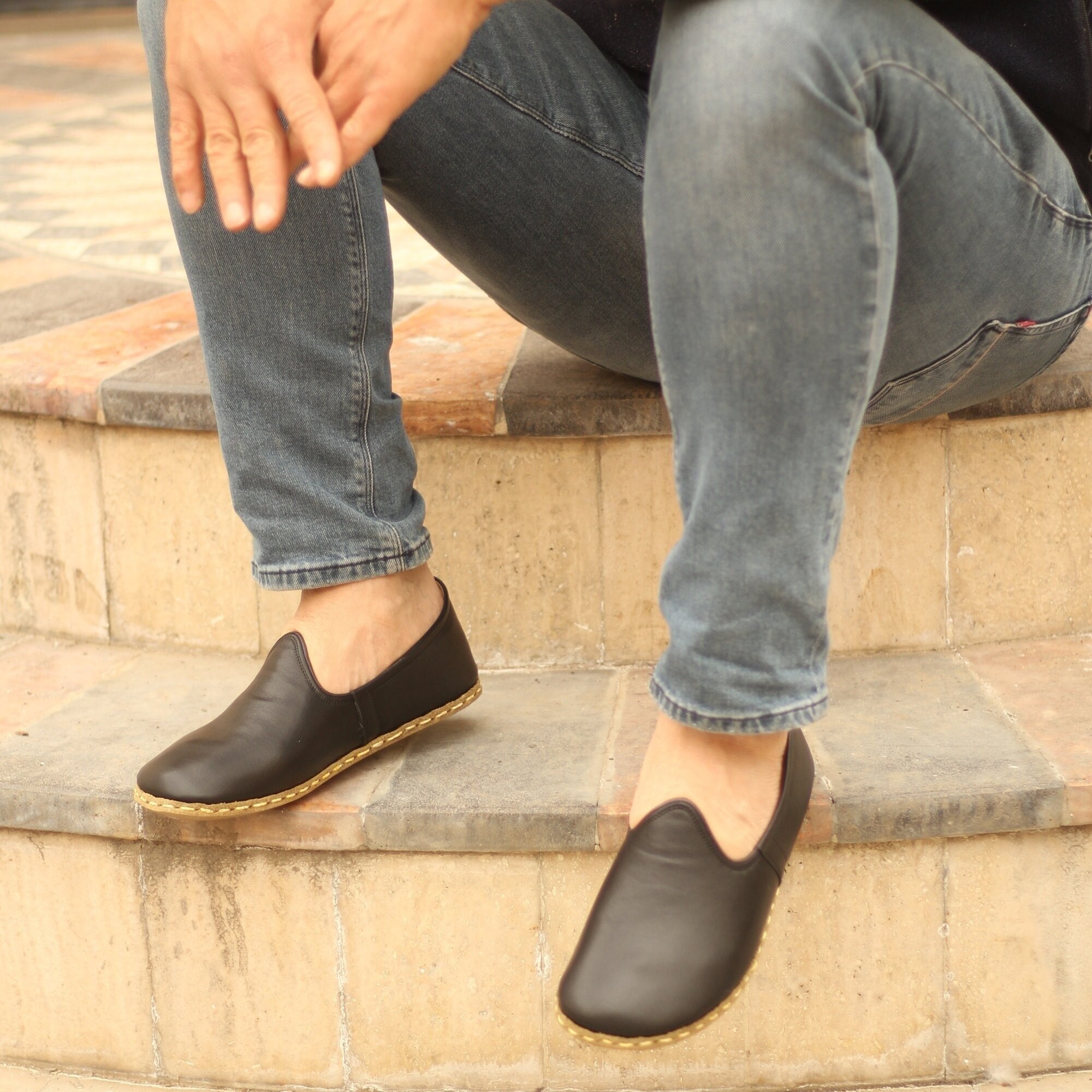Barefoot Flats Loaf Heren Zwart Etsy Nederland