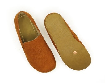 Leatherful Shoes | Shoe Gifted | Organic Leather | Earth Shoe | Orange Nubuck