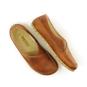 Aardingsschoenen Dames, Aardeschoen Bruine leren schoenen dames, nieuw Crazy Brown afbeelding 8