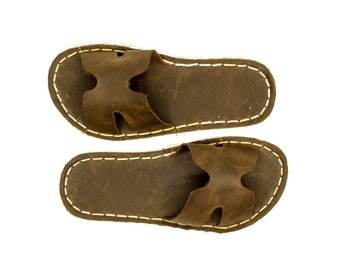 Barefoot Slipper Men, Crazy Brown