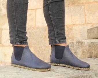 Stivaletto Chelsea da uomo, blu navy pazzesco