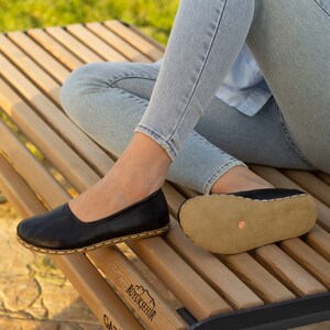 Earth Shoe | Grounding Shoe Woman, Black Gounding Shoes Women Copper | Barefoot Shoes Women | Wide Toe Box | Black