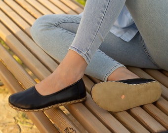 Aardeschoen | Aardingsschoen Dames, Zwart Grondschoenen Dames Koper | Barefoot schoenen dames | Brede teendoos | Zwart