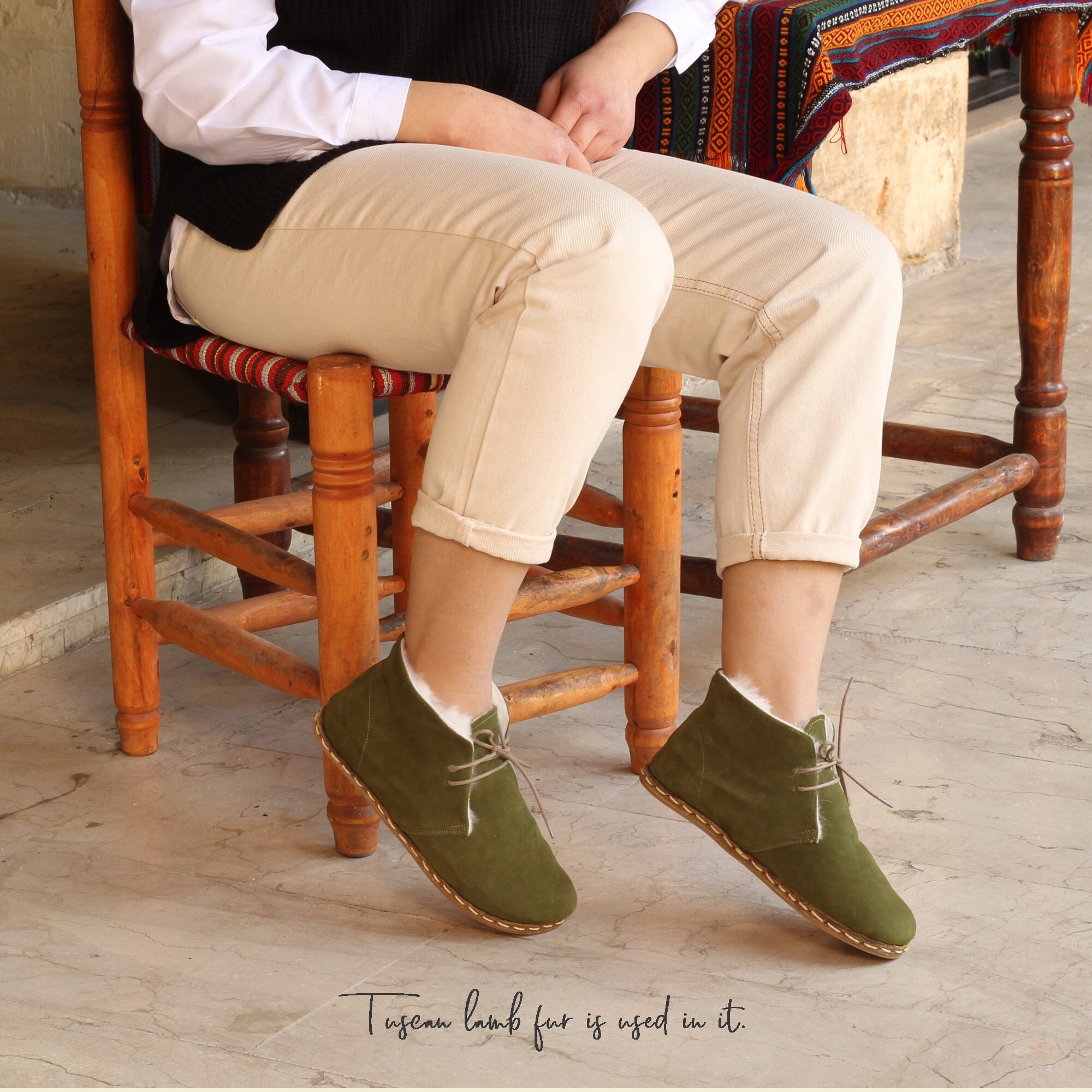 Pre-owned Leather Ankle Boots In Green