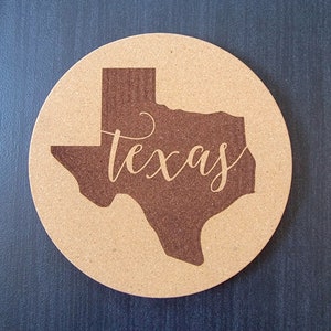 Home State Cork Trivet, Monogram Hot Pad, Custom Pot Holder, Hot Pad, Housewarming Gift, Engraved Pot Holder, Bridal Gift, Wedding Gift
