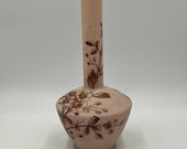 Vintage Bud Floral Vase Cameo Glass Circa Home Decorative Art