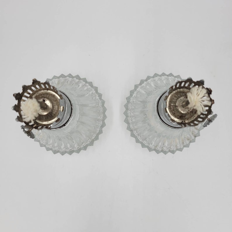 Vintage Farms Lamp Light Fine Cut Crystal Glass Oil Lamp Cabin Decor