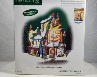 Dept 56 Bjorn Turoc Rocking Horse Maker North Pole Series Village Box 56.56775