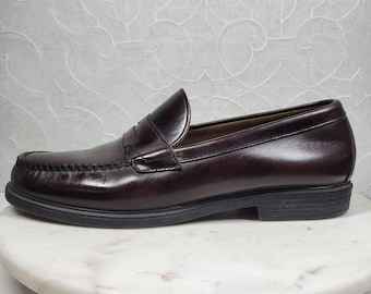 Timberland Penny Loafers Mens 12 Oxblood Leather Slip On Rockport Sole