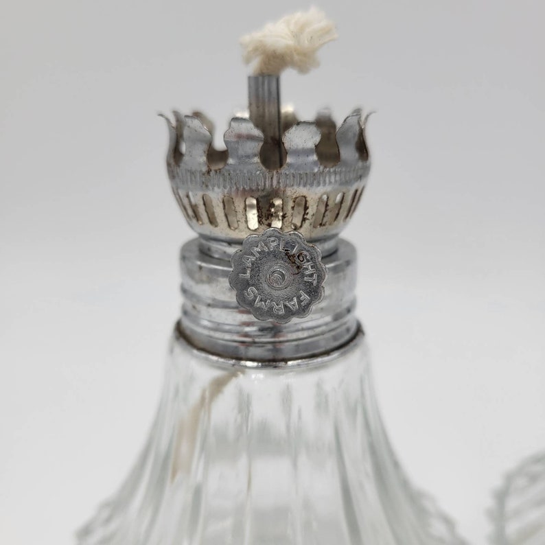 Vintage Farms Lamp Light Fine Cut Crystal Glass Oil Lamp Cabin Etsy