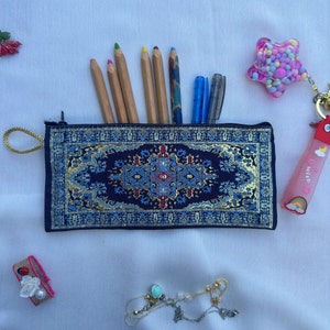 Bolsas estilo boho com estampa de tapete turco, carteira oriental com zíper, bolsas práticas para guardar maquiagem, dia dos namorados, presentes para amigos