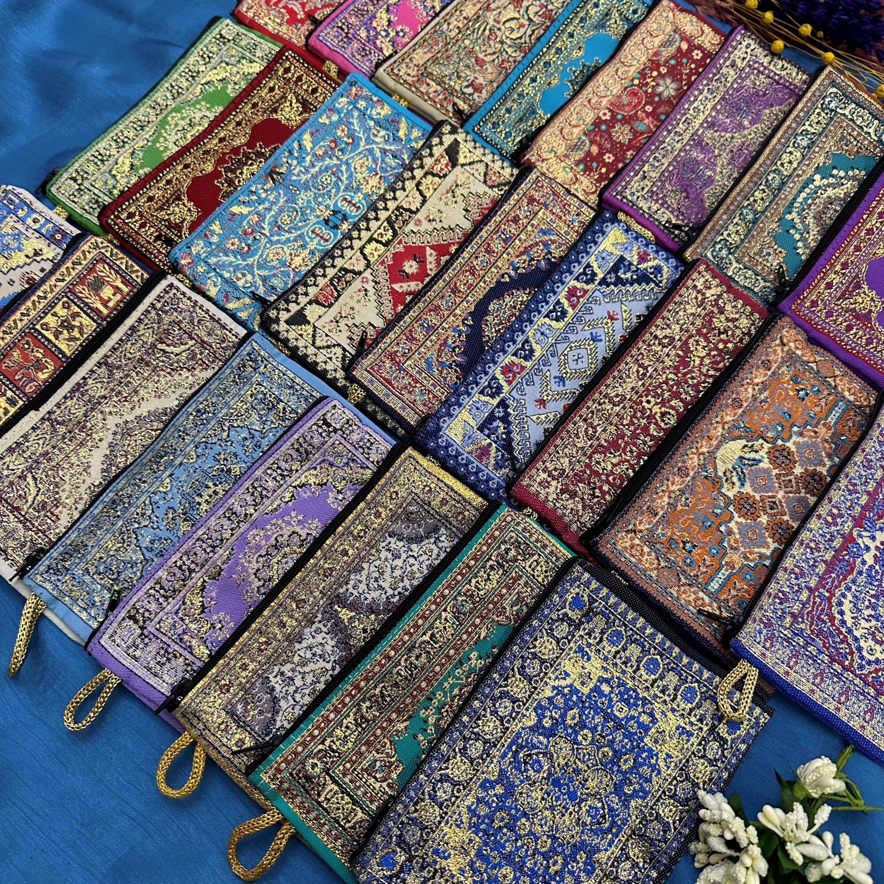 Porte-monnaie Femme Vintage En Tapisserie Motif Fleurs Multicouleur - Parfait état