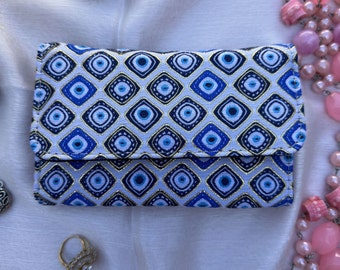 Handmade bohemian wallet, Flower Women's Fabric Wallet, Boho Wallet, Credit Card Holder, Women's Wallet, Minimalist Gift,