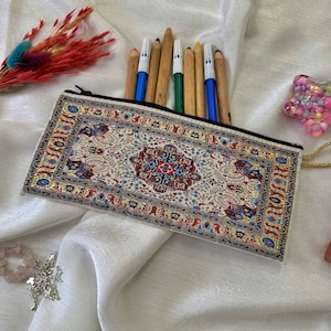 Trousse de maquillage bohème, cadeaux en tissu pour enfants, papeterie personnalisée pour enfants, pochette zippée, fournitures scolaires, cadeau d'anniversaire,