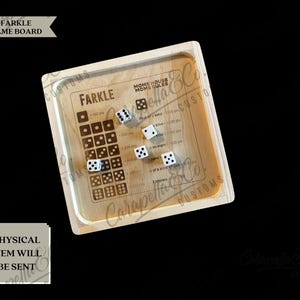 Farkle Dice Game Tray, Laser Engraved Farkle Game, Farkle, Family Game Board, Farkle Rules Board