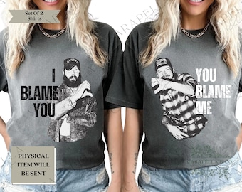 Comfort Colors Posty & Wallen Shirt Set, I Blame You Shirt, Couple Concert Shirts, Concert Shirt Sets | I Had Some Help Shirt Custom Shirt