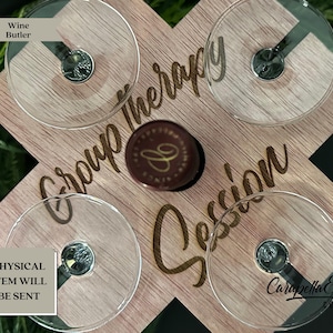Wine Caddy,Personalized Wine Caddy,Wine Glass Holder,Wine Butler,Wood Wine Glass Holder,Housewarming,Hostess,Wedding,Birthday,Shower Gift