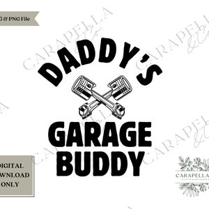 パパのガレージバディ SVG | ガレージパパ | キッズシャツ SVG | キッズシャツデザイン | カーショーキッズデザイン | SVG ファイル | カットファイル | キッズ png デザイン
