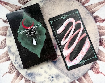 Tarot, oráculo, baraja de tarot única, bordes negros, baraja de tarot independiente, adivinación, baraja de oráculo con guía, etéreo, trabajo con las sombras