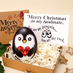 Regalo di Natale fatto a mano a forma di pinguino, decorazioni natalizie personalizzate, regalo di Natale sentimentale, regalo di Natale per il fidanzato