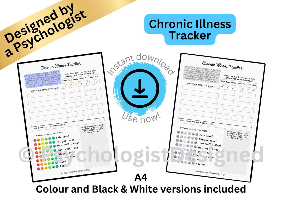 Chronic Absence Worksheet.pdf Mental Health Worksheet - Chronic Illness Tracker...symptoms, Pain ...