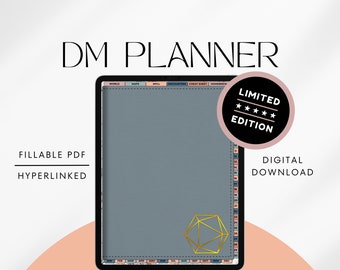 Digital D&D Dungeon Master Planner | Dungeons and Dragons 5e Digital DM Journal - Portrait (Neutral Paradise) | Fillable PDF | GoodNotes