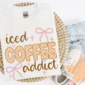 Pink Coquette Iced Coffee PNG-Sublimation Download-Tshirt Design, Retro png, Retro Sublimation, Trendy Coffee png, Bow Png, Everyday Png